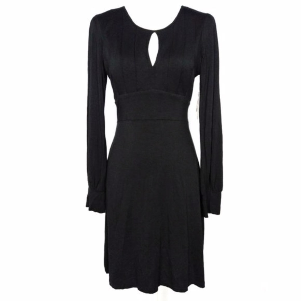 Free People Keyhole Long Sleeved Bodycon Sexy Cutout Back Mini Dress Size 6